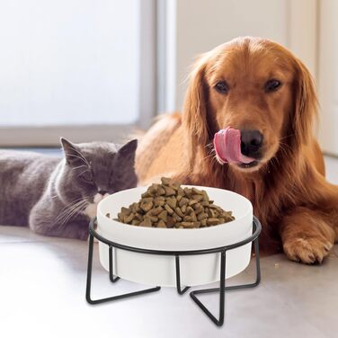 Миска для котячого корму POPETPOP з піднятою конструкцією та неслизьким дном, 14.5x8.5 см