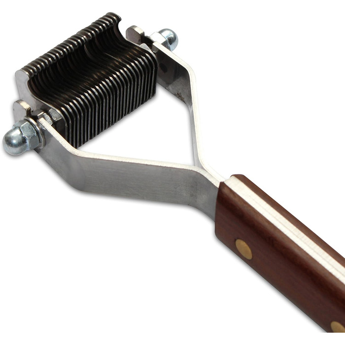 Інструмент для видалення підшерстка Mars Coat King Original для собак та котів, нержавіюча сталь з дерев'яною ручкою, Німеччина, 16/26 лез, для маленьких та середніх порід