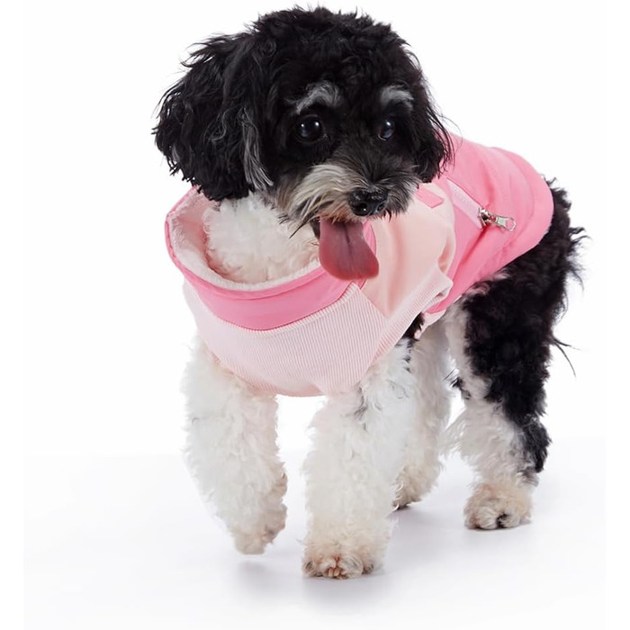 Водонепроникний зимовий пуховик для собак, тепла жилетка для малих та середніх собак, рожевий, розмір S