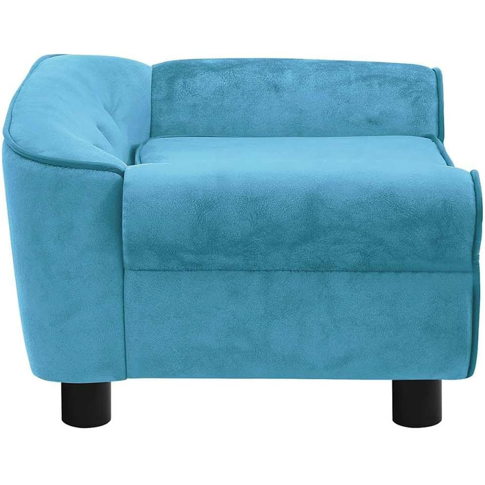 Софа для собак VidaXL Бордовий колір, 72x45x30 см, плюшеве ліжко для собак та котів