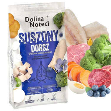 Преміум корм для собак Dolina Noteci з тріскою, 9 кг
