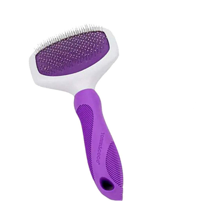 Інструмент для видалення шерсті для собак та котів, гребінець для грумінгу, фіолетовий, для короткої шерсті