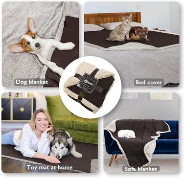 Водонепроникний килимок для собак Catalonia Classy, змінний, м'який, великий розмір (203x152 см, 203x229 см)