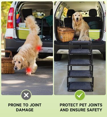 Рампа для собак у машину, складана, для великих собак, з антиковзким покриттям, 116x43x58 см