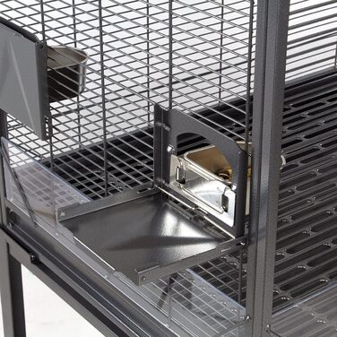 Преміальна клітка для папуг Montana Cages Madeira II, антик, з антипригарним покриттям, 82x54x153 см, 4 металеві годівниці, зоною для посадки та майданчиком для відпочинку