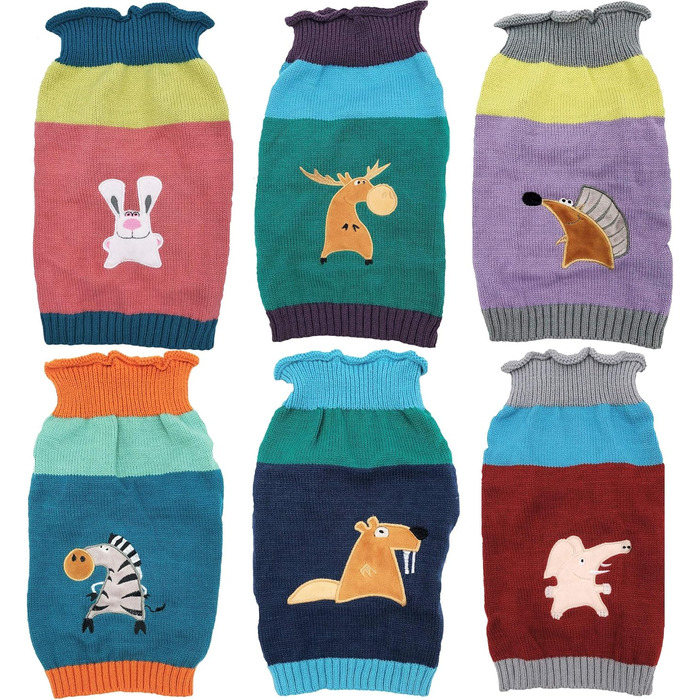 Теплий в'язаний пуловер для собак, модний дизайн, для маленьких та великих тварин, розмір XXS (довжина 20.3 см), XL (довжина 18 см), матеріал: бібер