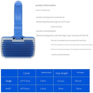 Інструмент для видалення шерсті для собак та котів - щітка для догляду за шерстю