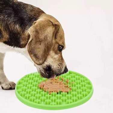 Килимок для облизування собак та котів - 2 шт. Slow Feeder, з міцним присоском, для ласощів, купання, дресирування (синій, зелений)