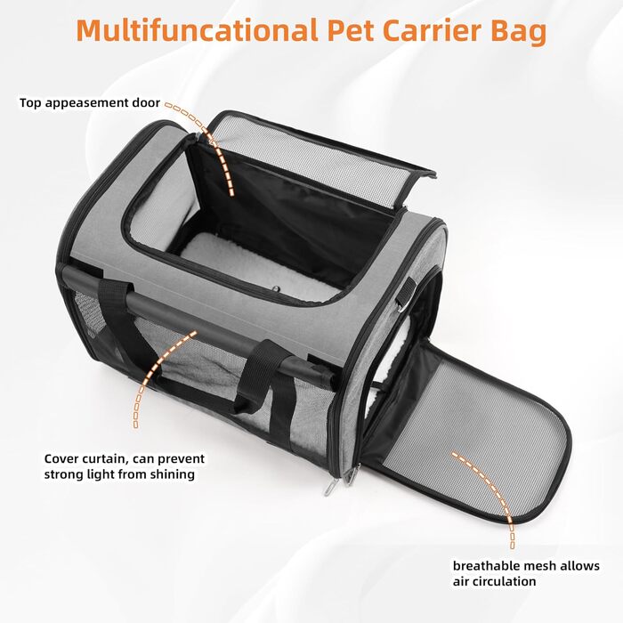 Рюкзак-переноска для кота TWDEPART (Сірий)