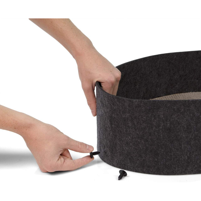 Клітка-ліжко для котів Owen-Tower XL, сірий, 50 см, з когтеточками та двома хвильовими платформами