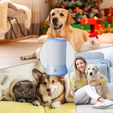 Автоматичний очисник лап для собак – мийка лап, перезаряджається через USB | Засіб для чищення малих, середніх та великих собак, котів (блакитний)