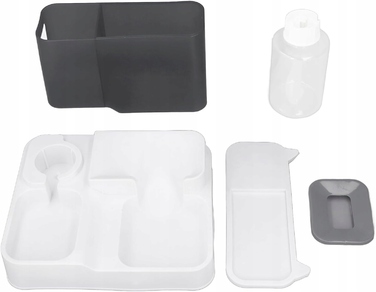 Автоматичний годувальник та поїлка для тварин, великий контейнер 2,8 л + 1 л, сірий