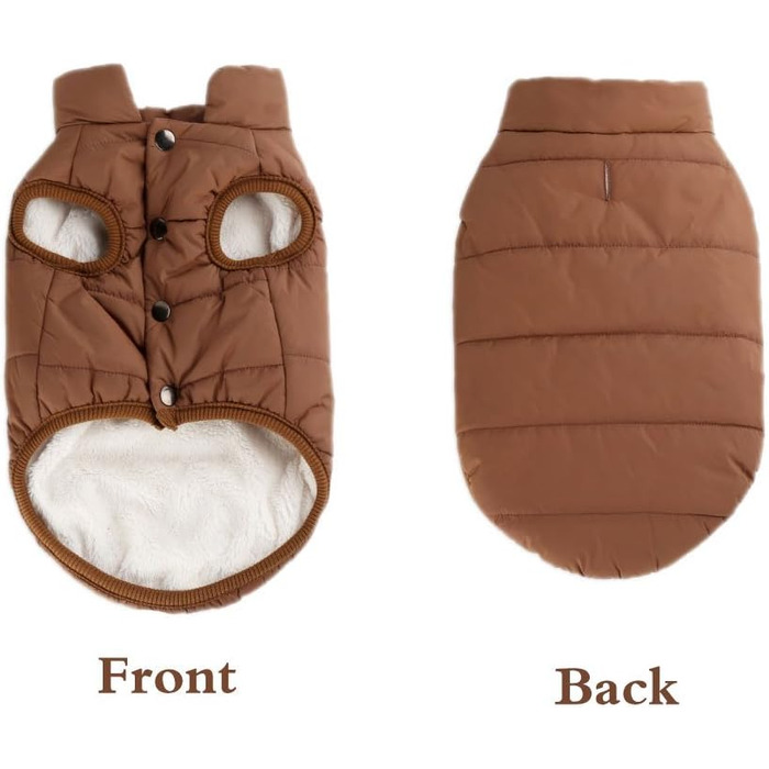 Зимовий теплий одяг для собак Oncpcare: теплий, непромокаючий костюм з флісу для собак, тепла жилетка для собак та котів, підходить для розміру 2XL (обхват грудей 72 см)