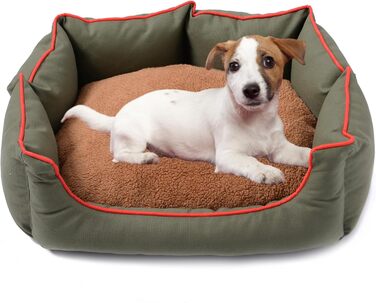 Лежак для собак MaxxPet, м'який, зелений, 76x58x15 см, для великих, середніх і малих порід, праний, ліжко-корзина для домашніх тварин