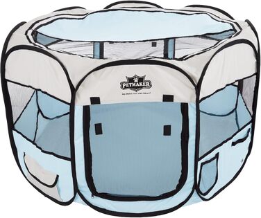 Клітка-ігровий майданчик Petmaker Pop-Up, діаметр 96,5 см, 61 см, блакитний, 38' x 24'