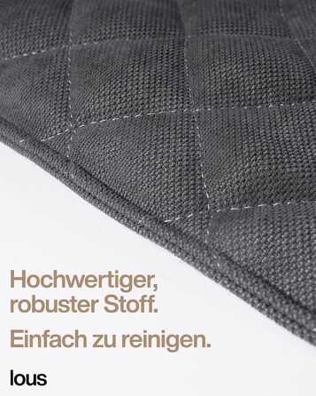 Подушка для собак ручної роботи, килимок для собак, ковдра для собак середніх та маленьких порід, прання до 90ºC, захист дивану, для домашніх тварин, собак та котів (L 98x97x3 см, Антрацит/Сірий) L 98x67x3 см Антрацит / Сірий