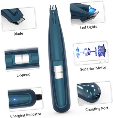 Електричний триммер для кігтів котів та собак, акумуляторний, безпечний для тварин, для професійного та домашнього використання