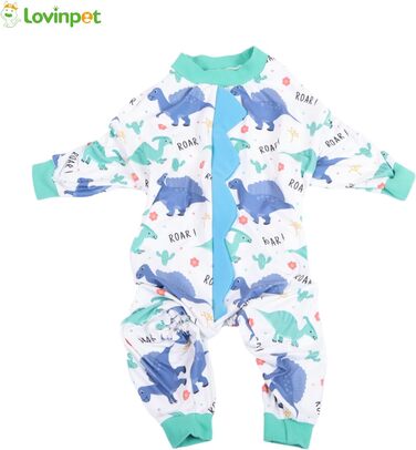 Піжама LovinPet для великих собак, чотирилапа, еластична, з захистом від сонця UV, анти-протікання, заспокійливий післяопераційний костюм для собак, для середніх та великих порід, зелено-помаранчевий / зелений / помаранчевий (білий / блакитний, розмір L)