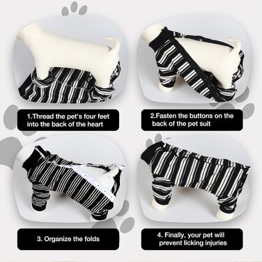 Захисний костюм для собак після операції, костюм для собак після кастрації, захист ран, чорний, XL
