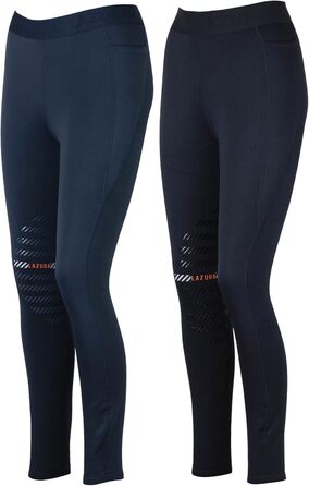 Легінси для верхової їзди Lazura Winter Anita | Силіконовий накладка на колінах | 2 кишені для телефону | Чорні або темно-сині | Розміри 32-46