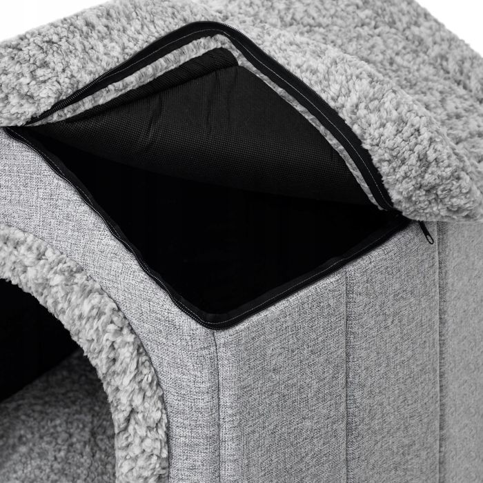 Тепла будка для собак з хутряним підкладкою та подушкою, середній розмір R5 60x70 см