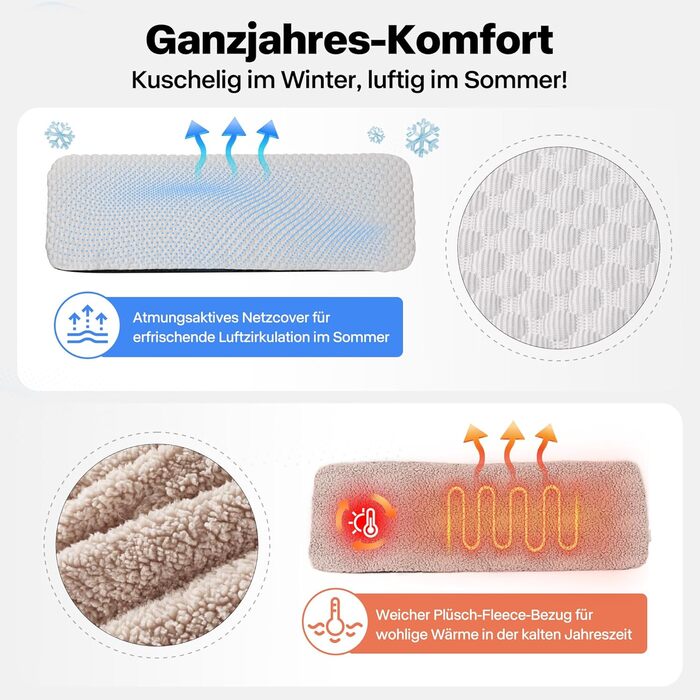 Кішка ліжко на підвіконня Pet Prime – м'яке, з неслизькою основою, зйомні чохли (сітка та плюш), 90x29 см для сну та відпочинку