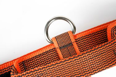 Нашийник Julius-K9 Color & Grey з ручкою, надійним затвором та змінним патчем, 40 мм (38-53 см), Оранжево-Сірий