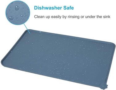 Силіконовий килимок для собак та котів, вологостійкий, неслизький, для мисок, їжі для котів та собак, підняті краї, щоб запобігти розбризкуванню на підлогу (зелений)