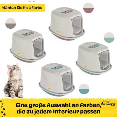 Котцентр: великий лоток для котів з кришкою, сірий XL, з фільтром
