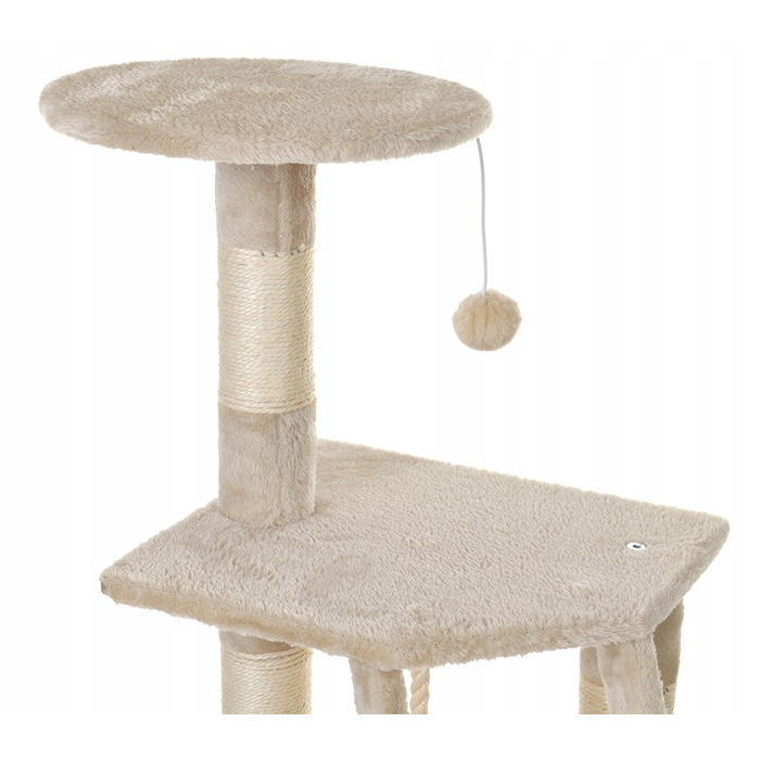 Когтеточка-вежа для котів з лежаком та стовпчиком Funfit Home&Office, 120 см