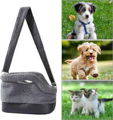 Водонепроникна переноска для котів на зиму | з фіксатором на ремінь | сіра переноска для котів середніх та малих порід | для прогулянок у холодну погоду
