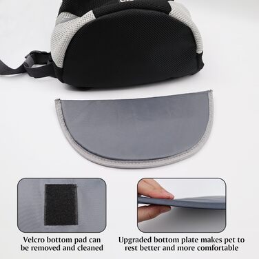 Рюкзак для тварин Pet Hunderucksack Katzerucksack, чорний, S, 30 x 16 x 34 см. Ідеально для собак та котів, зручний для подорожей, прогулянок та активного відпочинку.