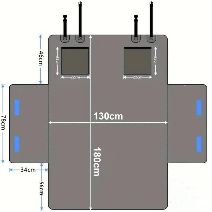 Захист для багажника автомобіля для собак Mercedes Benz V-Klasse W447 I (2014-2025), вологостійкий та стійкий до подряпин, з боковинами та захистом краю багажника