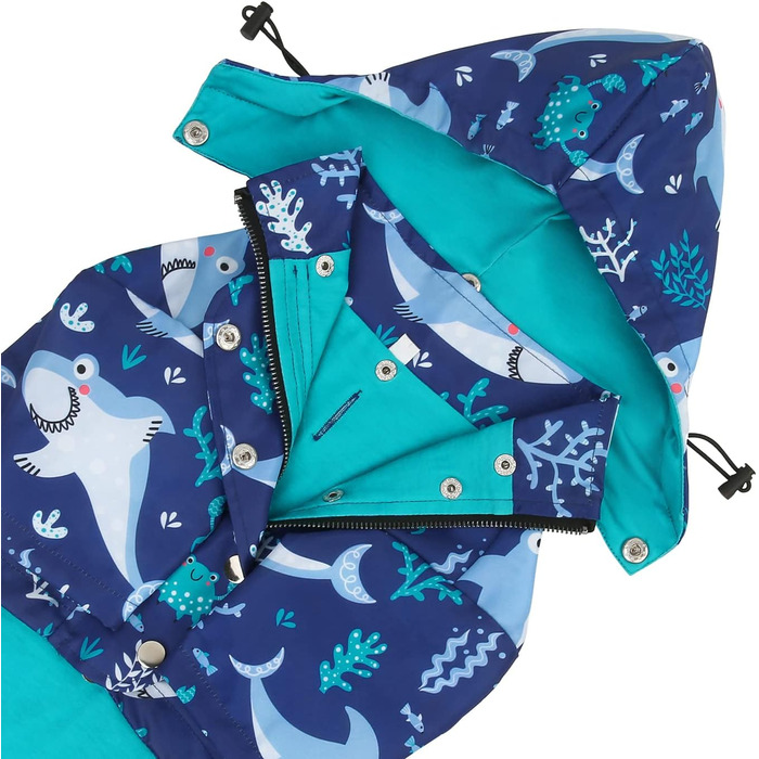 Дощовик для собак HDE, двошаровий, на блискавці, з капюшоном, розмір 3XL (XXX-Large, Хай)