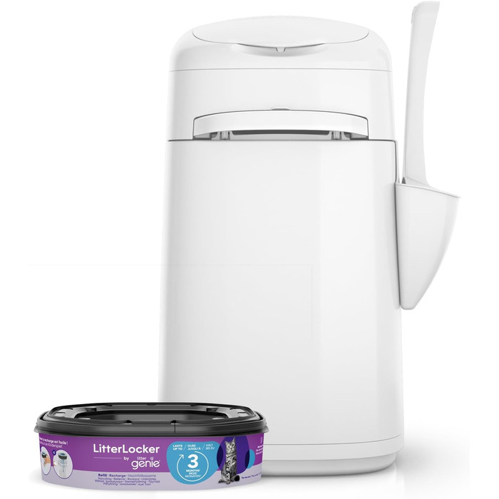 ЛиттерЛокер від Litter Genie, оригінальний контейнер для котячого туалету, 50% більша ємність, економить час на винесення сміття