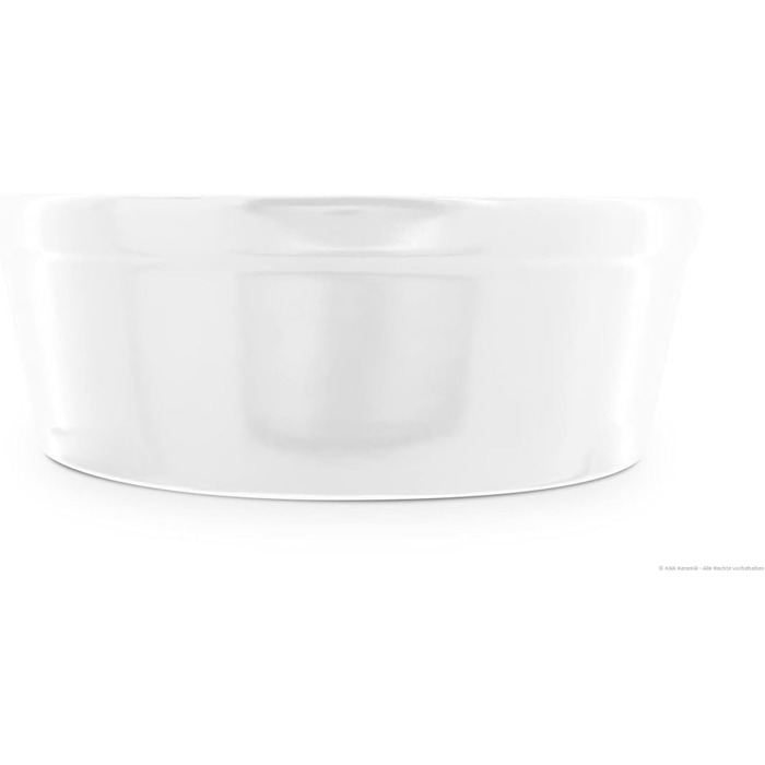 Керамічна миска для собак K&K, 3.8 л, 28x11 см, біла матова