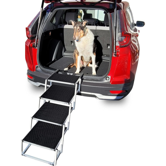 Сходинка для собак, алюмінієва, компактна, для великих собак, SUV, авто, вантажівки, з антиковзким покриттям