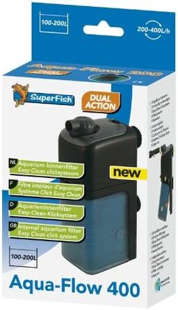 Акваріумний фільтр Superfish Aqua-flow-100 для води в акваріумі, чорний (UK-вилка)