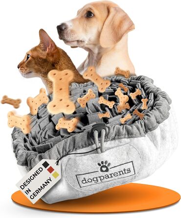 Schnüffelteppich для собак DOGPARENTS® – килимок для пошуку та розваг, міцний, для малих та великих собак, зелений (сірий)