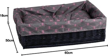 Корзина для собак та котів з плетеної лози - зручне ліжко для тварин