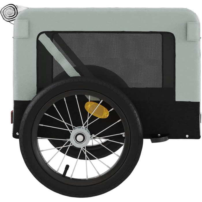 Кіянка для собак та котів з тканини Oxford, з ПВХ-дахом, 63x123x66 см, сіро-чорна модель 93916