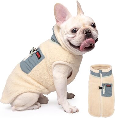 Теплий зимовий пуховик для собак FeimaX: вільний, з D-порогом, для маленьких та середніх собак (зелено-бежевий, S)