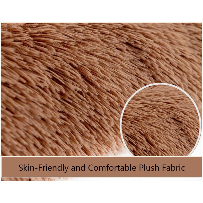 Килимок для собак великих порід Chickwin, для котів, миючий, м'який, з ортопедичною матрацом, заспокійливий, антистрес, плюшевий, 110*80 см, світло-сірий