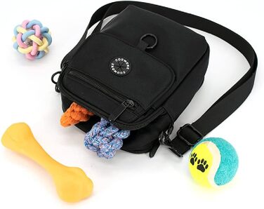 Сумка для собак COOWONE Leckerli-Tasche, чорна: водонепроникна, з тримачем для відходів, для тренувань та прогулянок