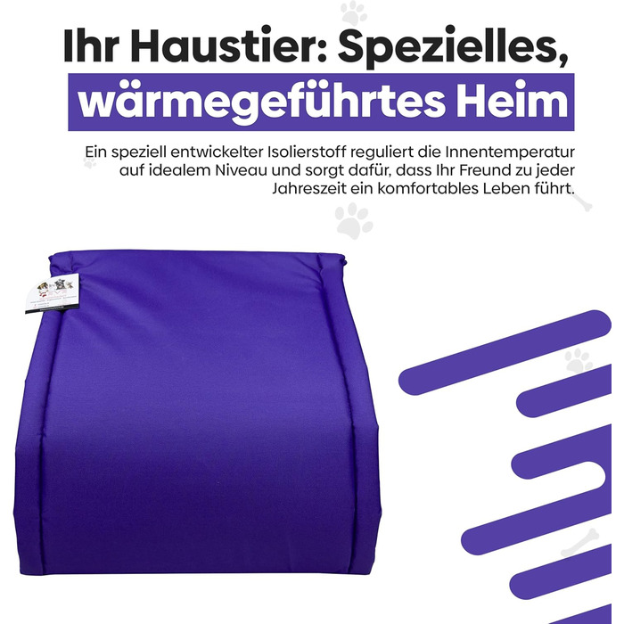 Кішка або собака, Будка EVE Textile Eskimo, 45x45x45 см, Ліла | Будка для тварин, літня, дихаюча, 45x45x45 см