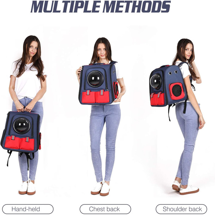 Рюкзак для собак та котів PETCUTE - зручний та дихаючий рюкзак-переноска для прогулянок на 16lbs (7.2 кг)