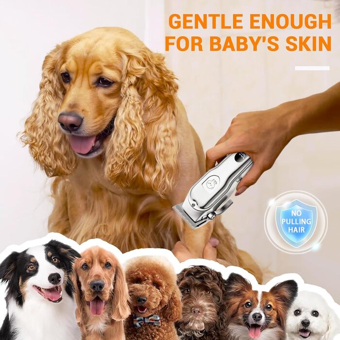 Машинка для стрижки собак та котів YAZ EKY Profi - професійна, 4 насадки, потужний мотор