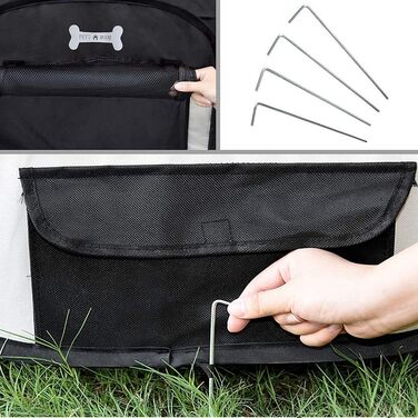 Вольєр для цуценят Melko 125x125x64 см, розкладний, чорний