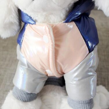 Зимовий одяг для собак: пуховик, комбінезон, зимова куртка. Водонепроникний зимовий теплий одяг з капюшоном для собак. Кольори: фіолетовий, жовтий. Розмір S