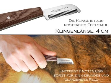 Набір для грумінгу собак та котів: триммер, гребінець, ножиці. З тонкими та грубими зубцями, нержавіюча сталь